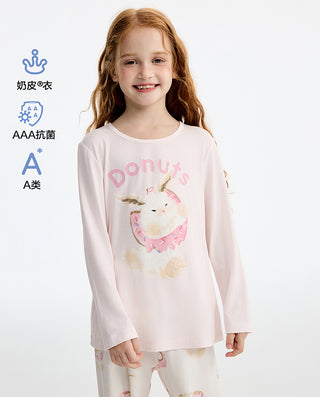 AIMER KIDS True Milk Girls’ Pullover Long-Sleeve Pajama Top AK141L351