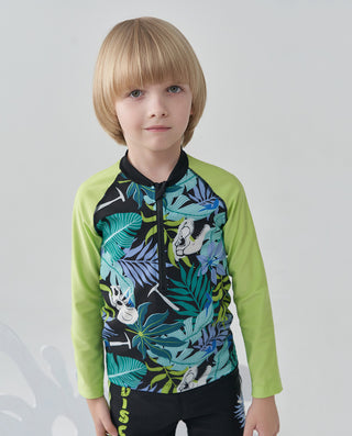 AIMER KIDS Dino Long Sleeve Swim Top