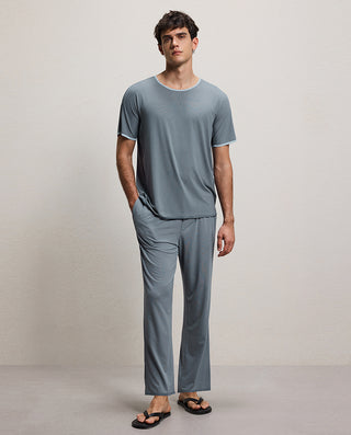 Aimer Men Milky Crewneck Short-Sleeve Top