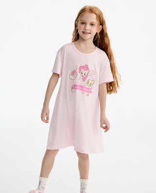 AIMER KIDS Girls' Short-Sleeve Nightdress AK144L691