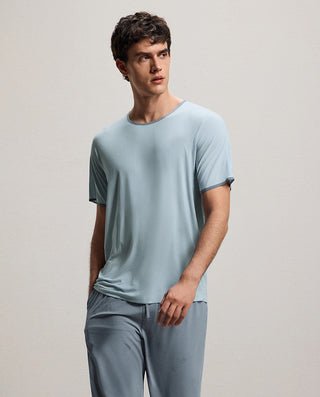 Aimer Men Milky Crewneck Short-Sleeve Top