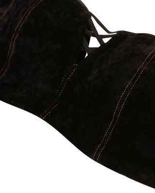 AIMER Suede Flexible Wire Lightly Lined Bra