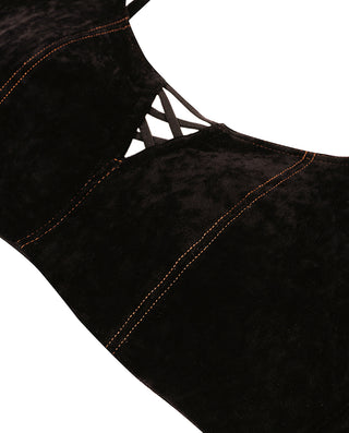 AIMER Suede Flexible Wire Lightly Lined Bra