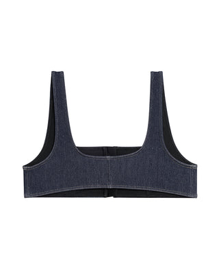 AIMER Denim Wireless Front Zip Bra
