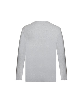 AIMER MEN Silk‑Modal Blend Y‑Neck Pullover Long‑Sleeve Top NS41N601