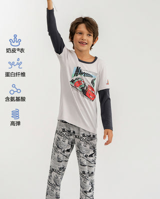 AIMER KIDS TrueMilk Boys' Homewear Set AK243F781