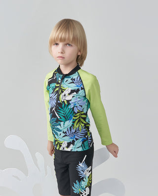 AIMER KIDS Dino Long Sleeve Swim Top