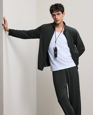 AIMER MEN Premium Casual Stand Collar Long Sleeve Jacket