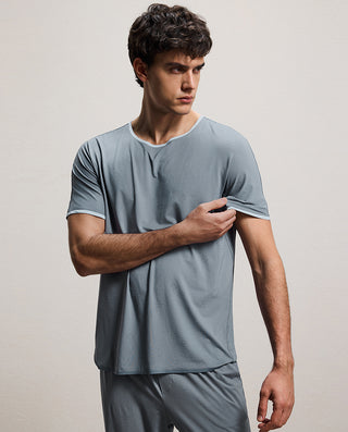 Aimer Men Milky Crewneck Short-Sleeve Top