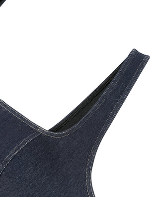 AIMER Denim Wireless Front Zip Bra