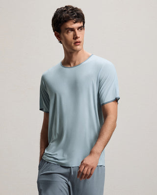 Aimer Men Milky Crewneck Short-Sleeve Top