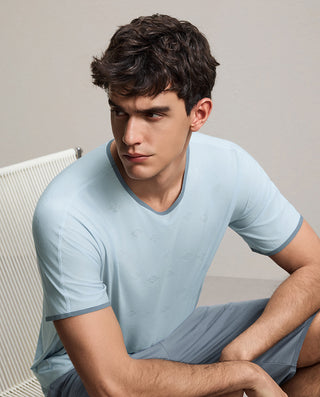 Aimer Men Milky Crewneck Short-Sleeve Top