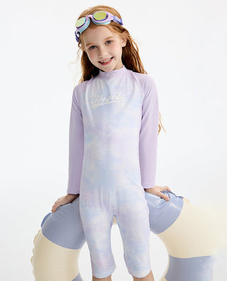 AIMER KIDS Long-sleeved One-piece Swimsuit For Girls