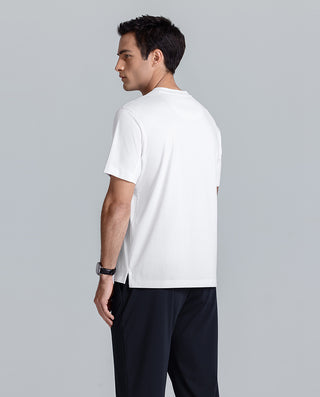 AIMER MEN Silk Cotton Blend V-Neck Casual Top