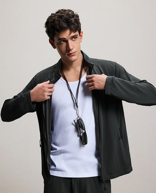 AIMER MEN Premium Casual Stand Collar Long Sleeve Jacket