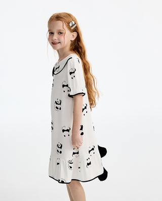 AIMER KIDS True Milk Girls’ Short-Sleeve Nightdress AK144L041