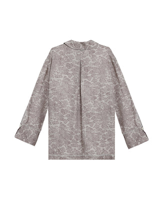 AIMER CHUANG Long Sleeve Collared Lounge Shirt