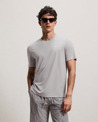 Aimer Men Silky Crew Neck Short Sleeve Pullover Tee