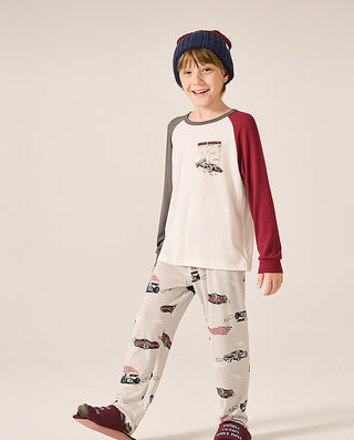 AIMER KIDS Racing Print Pajama Pants