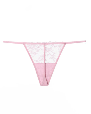 AIMER Lace Low-Rise T-Back Thong AM21D073