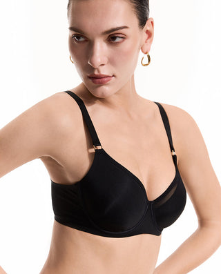 AIMER BODY Hidden Holed Pads Petal-Cup Bra