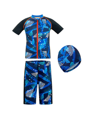 AIMER KIDS Short-Sleeved 3-Piece Swim Set