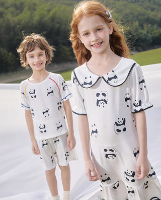 AIMER KIDS True Milk Girls’ Short-Sleeve Nightdress AK144L041