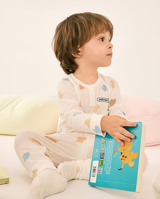 AIMER BABY Milk Foam Pajama Pants