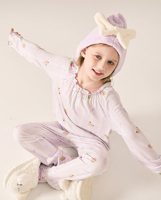 AIMER KIDS Strawberry Print Pajama Top