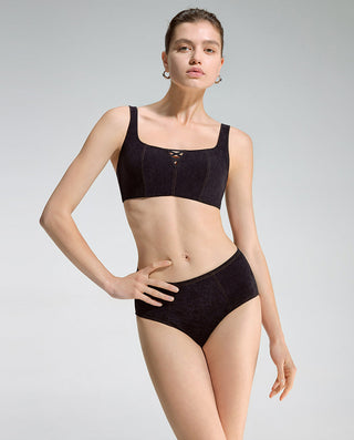 AIMER Siena Velvet Mid-Rise Boyshorts