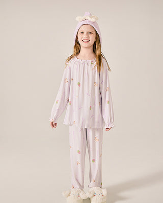 AIMER KIDS Strawberry Print Pajama Pants