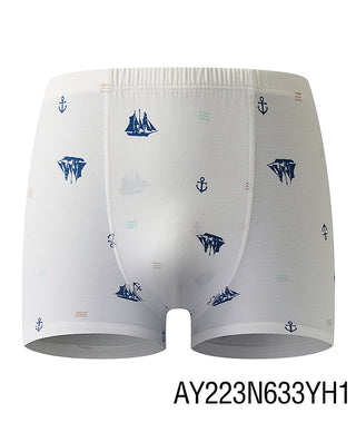 AIMER YOUNG Sailboat Print Mid-Rise Boxer