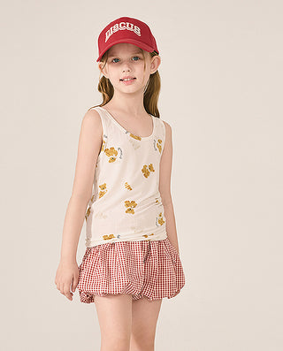 AIMER KIDS Bear Print Tank Top