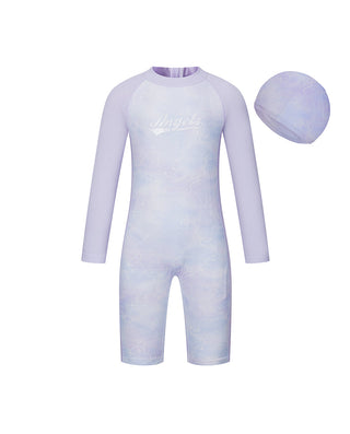 AIMER KIDS Long-sleeved One-piece Swimsuit For Girls