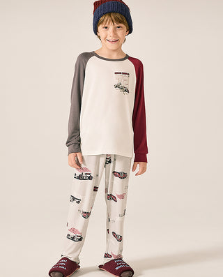 AIMER KIDS Racing Print Pajama Pants