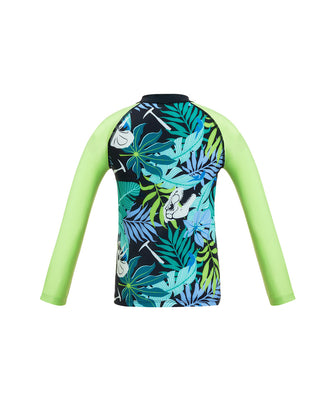 AIMER KIDS Dino Long Sleeve Swim Top