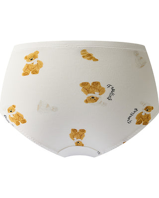 AIMER KIDS Bear Print Mid-Rise Brief