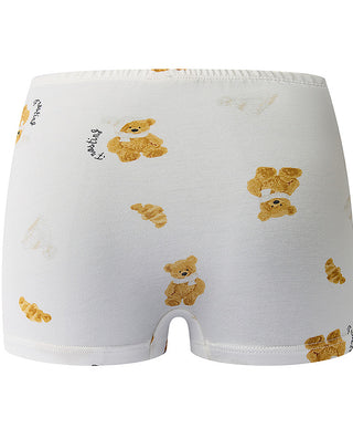 AIMER KIDS Bear Print Mid-Rise Boxer