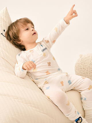 AIMER BABY Milk Foam Print Pajama Top