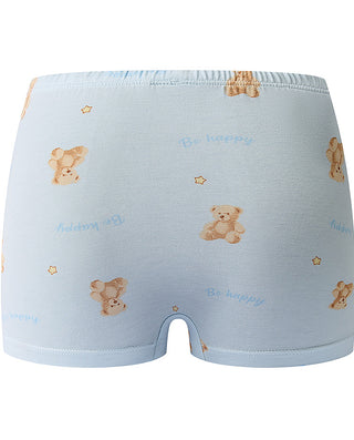 AIMER KIDS Star Bear Print Mid-Rise Boxer