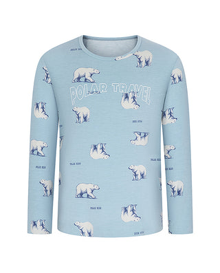 AIMER KIDS Polar Bear Long Sleeve Top