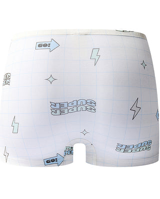 AIMER KIDS Check Print Mid-Rise Boxer