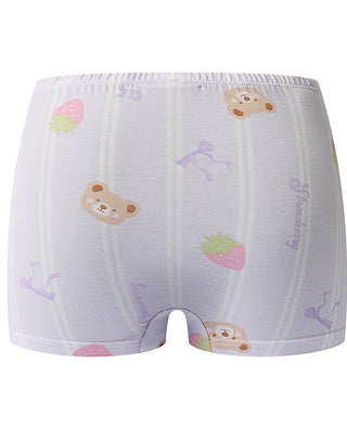 AIMER KIDS Strawberry Print Mid-Rise Boxer