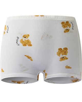 AIMER KIDS Bear Print Mid-Rise Boxer