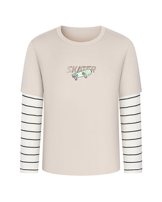 AIMER KIDS Skate Print Pajama Top