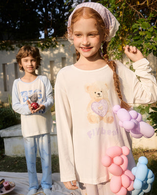 Aimer Kids Long-sleeved Homewear Set For Girls