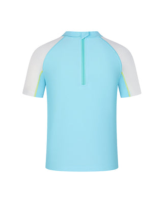 AIMER KIDS Short-Sleeved Swimsuit Top For Boys