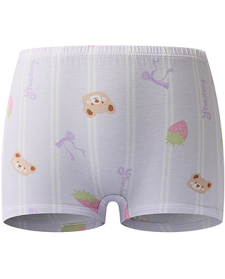 AIMER KIDS Strawberry Print Mid-Rise Boxer