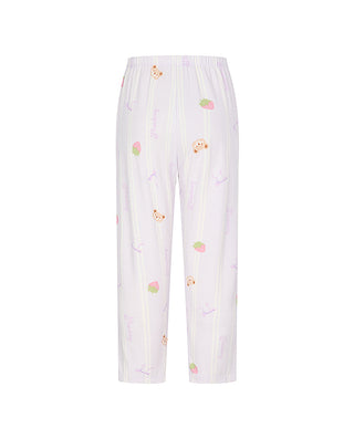 AIMER KIDS Strawberry Print Pajama Pants