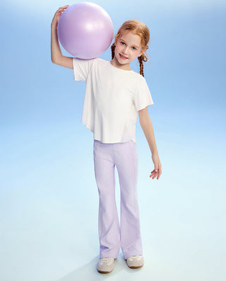 AIMER KIDS Girl Sports Leggings Slight Flare